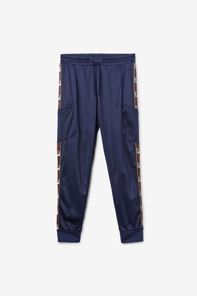 Fila Pants Jaxson Mens Navy - India XBF-692375